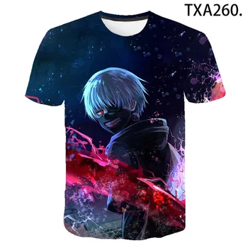2020 Novo Poletje Tokyo Ghoul 3D T shirt Fant Dekle Otroci Moda Ulične Moških, Žensk, Otrok Natisnjeni T-shirt Kul Vrhovi Tee