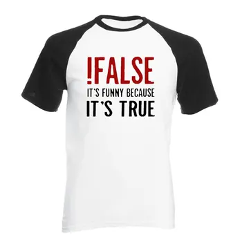 False To je Smešno, Ker To je Res, T-Shirt Programer Ponudbo Tiskanih T Shirt Smešno Java IT Množice Geek Nerd Kratek Rokav Tee