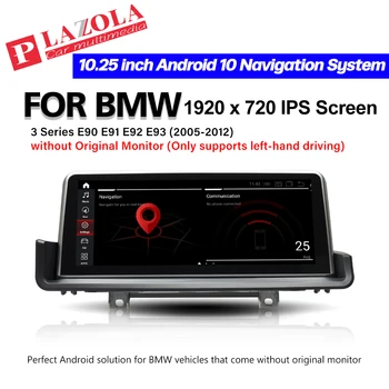 PLAZOLA Android 10.0 Avto Multimedijski Predvajalnik Navigacija GPS Za BMW Serije 3 E90 E91 E92 E93 2005-2012 Ni Originalni Monitor CarPlay