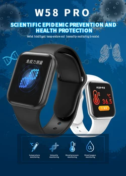 W58 Pro Pametno Gledati Telesne Temperature Imuniteto Spremljanje Krvnega Tlaka/Kisik Dejavnosti Tracker Bluetooth Pazi Za Android IOS