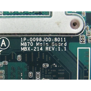 Nokotion Mainboard A1749960B Za Sony M870 MBX-214 Prenosni računalnik z Matično ploščo 1P-0098J00-8011 PM45 Celoti Preizkušen