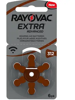 60 Kos/1 polje RAYOVAC EXTRA-A312 Cink-zračno baterijo 1,45 baterij za slušni aparat