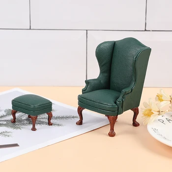 Novi mini Pohištvo Miniaturni rement Lutka oprema usnjeni kavč s Pedal 1:12 Lutke Pohištvo Dekor