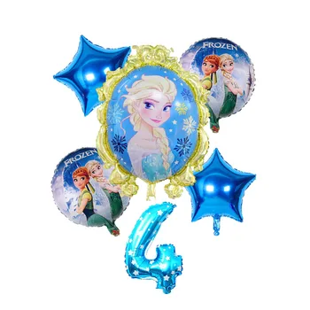 Disney Zamrznjene Elsa Cartoon Princeso Serije 6pcs/set Baloni Otroci Igrače Rojstni Okraski Dobave Folijo Število Balonov