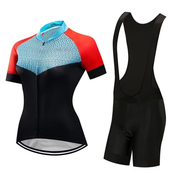 Poletje 2021 žensk kolesarska oblačila oblačila maillot mtb enotno kratek sleeve kolesarjenje jersey set kolesarske majice skinsuit kit obrabe