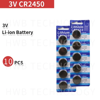 10pcs CR2450 gumb celice kovanec baterije 2450 ECR2450 KCR2450 5029LC LM2450 3V litijeva Baterija Za Gledanje Elektronskih Naprav