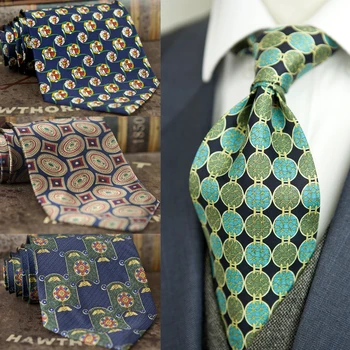 Klasična Pinted Geometrijske Cvetlični Paisley Preveriti Multicolor Mens Vezi Neckties Svile Tiskanje Brezplačna Dostava Za Unikatne Ročno
