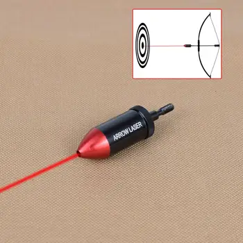 Taktično Puščico Slog Laser Izvrtino Pogled Red Dot Laser Collimator Za Lovski Samostrel Streljanje Laser Pogled Orodje