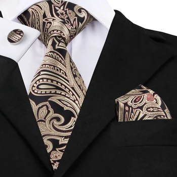 Hi-Tie Novo Cvetlični Mens Vezi Neckties Paisley Visoke Kakovosti Mornarice Oranžna Svile Vezi Za Moške Poslovne Obleke, Poročni 8,5 cm Corbatas