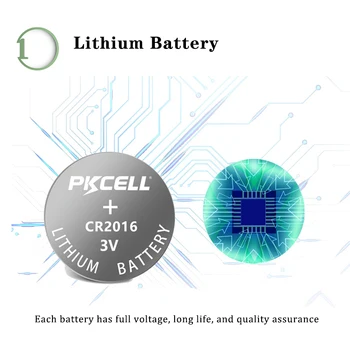 10Pcs 2nahrbtnik PKCELL CR2016 CR 2016 Baterija 3V DL2016 KCR2016 LM2016 BR2016 EE6277 Litijeva Gumb gumbaste Baterije Bateria