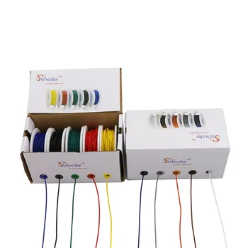 UL 1007 30awg 50m/box Kablu žice 5 barv Pramenaste Žice Mix Kit Električne linije Letalskega prevoznika, Baker PCB Žice DIY