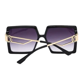 Prevelik Ženske Sončna Očala 2020 Velik Okvir Luksuzne Blagovne Znamke Kvadratnih Sončna Očala Ženski Črno Bel Eyeware Oculos Feminino