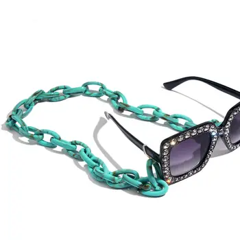 Flatfoosie Fashion Bela Zelena želvovine sončna Očala Eyeglass Verige za Čar Ženske Branje Nastavljiv Očala, Verige, Vrvi