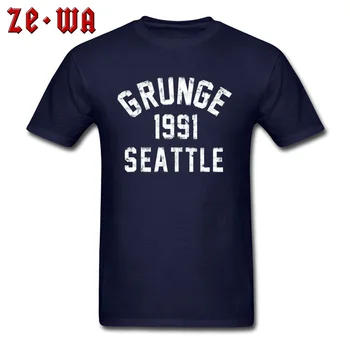 1991 Moški T-shirt Grunge Seattle Vrhovi Tshirt Grunge Glasbe T Srajce Seattle Zvok Black Tee Rock Glasbe Bombaž Ulične 90. letih Rap
