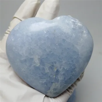 Velike Naravne kristalno srce Ročno izdelani celestite dragih kamnov, kremena Čakro, Kamen, srce Uravnoteženje Zbiralec Kristali Reiki zdravljenje
