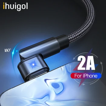 Ihuigol 8 Pin Kabel Za iPhone 11 Max Pro XS XR X 8 7 6 6S Plus iOS 13 Razsvetljavo Hitro Polnjenje Polnilnik Vrtenje Mobilni Telefon Kabli