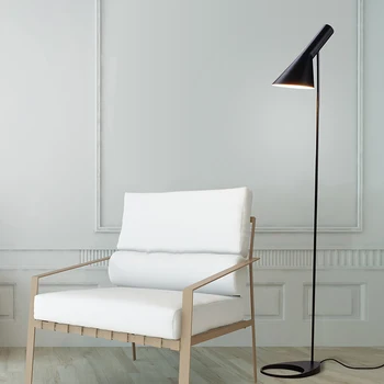 Oblikovalec Arne Jacobsen Kotu Tla Žarnice E27 LED Črna Bela Tla, Luči za dnevno Sobo Nordijska dekoracijo doma