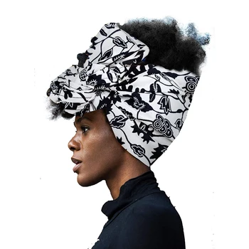Shenbolen Afriške headwraps v ženske lase pribor afriške materiala vosek tradicionalnih Headtie headscarf Turban Bombaž