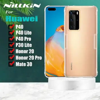 Huawei P40 Pro P30 Lite Primeru Nillkin Mehko TPU Silikon Pregledna, Jasno, Zadnji Pokrov Vrečko Primeru za Huawei Honor 20 Pro Mate Primeru 30