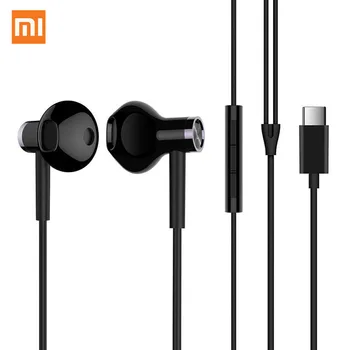 Original Xiaomi Tip-C Slušalke Hibridni DC Slušalke Pol V Uho USB Nadzor MEMS Mic BRE02JY Mi Dual Voznik Slušalke MI Slušalke