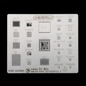 Visoka Kakovost 3D BGA Reballing Matrice A8 A9 A10 A11 A12 CPU RAM Popravila Orodja Za iPhone XS MAX 6 6 Plus 6S 6SP 7 7Plus 8 8p x