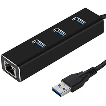 USB3.0Hub + Gigabitno mrežno Kartico Hub Visoko Hitrost Ethernet Quick Sync Podpira 10, 100 In 1000 Mb / s Povezave