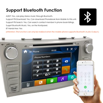 8inch AVTO DVD Predvajalnik Double Din Zaslon na Dotik, GPS Navigacija Radio, Bluetooth, FM-Fit Toyota Camry 2007-2011/ Aurion 2006-2011