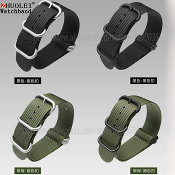 26 mm najlon watchband fit garmin fenix 3 ure trakov črna| zelena vojska 5 obroči Zulu watch band +2pcs brezplačna orodja