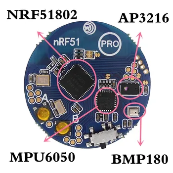 NRF51802 AP3216 MPU6050 BMP180 Bluetooth 4.0 senzor temperature modul zračnega tlaka senzor Pospeška Žiro Okoljske svetlobe