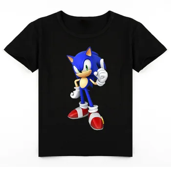 Otroška T-Shirt Otrok Za Dekle, Fant, Dekleta, Otroci Majice Otrok Baby Sonic Hedgehog Natisnjeni Vrhovi Oblačila Kratek Rokav