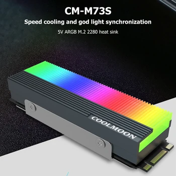 COOLMOON CM-M7S M. 2 ARGB SSD Heatsink Hladilnik 2280 Pogon ssd Radiator Pad Video Grafične Kartice Vode, Hladilnik Hladilnik