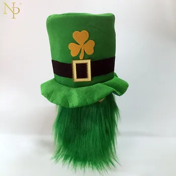 Nicro Smešno Detelja Zelena Leprechaun cilinder Glavo Irski 2020 Saint Patrick ' s Day Party Dekoracijo Dekor DIY Doma #Oth124