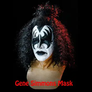 Poljub Band Gene Simmons Punk Masko Smešno Halloween Carnival Latex Maske Za DJ Stranke Halloween Pustni Kostum Prop