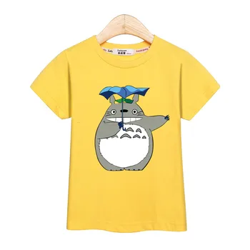 Fant Lepe Risanke 3D T Shirt Zabavno Totoro Tiskanja Otroci Novi Vrhovi Bombaža Dolgo Kratek Rokav Baby Girl Obleke Pomlad Poletje Tees Tshirts
